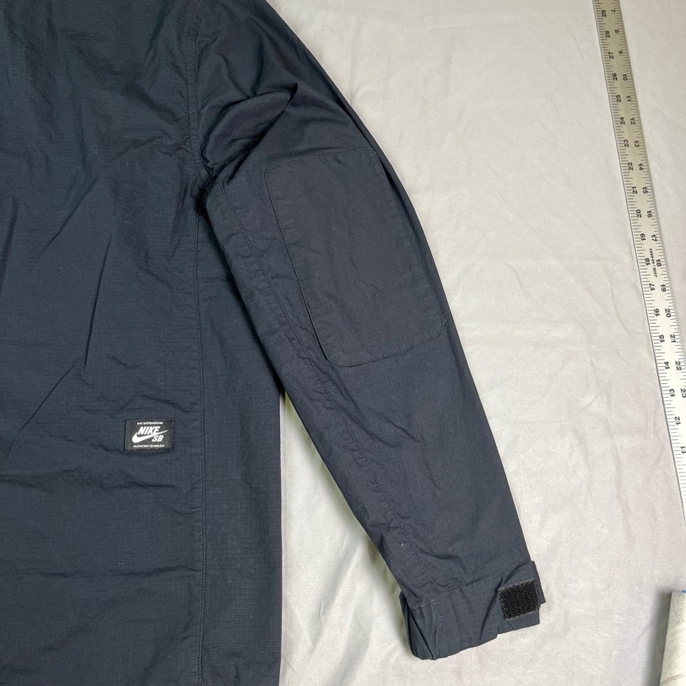 Nike SB Flex Coaches Chore Jacket Black Ripstop Utility Skate Coat Mens Large L - Picture 9 of 16